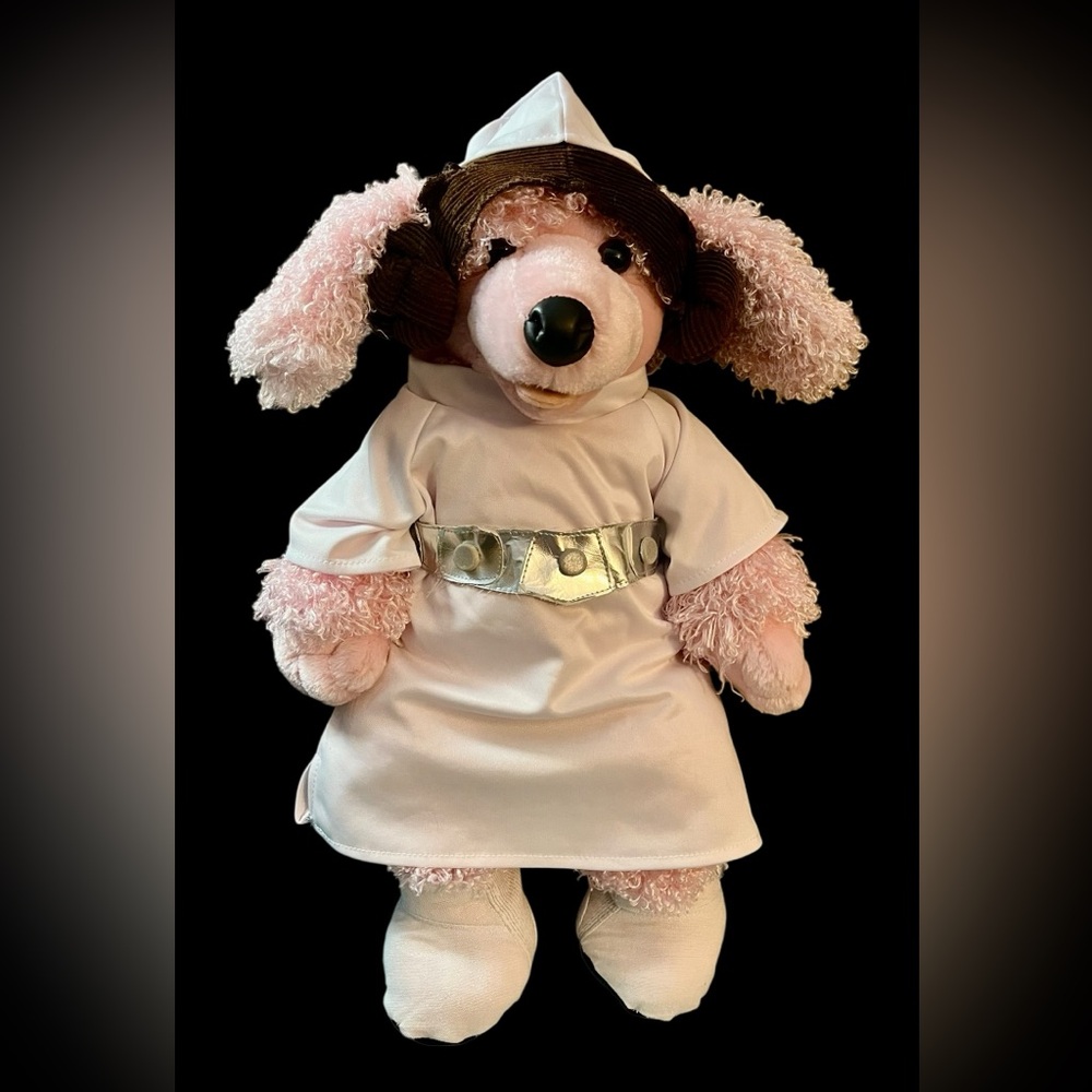 Build-A-Bear Vintage Pink Poodle with Princess Leia's Iconic Star War's Attire - Picture 5 of 11